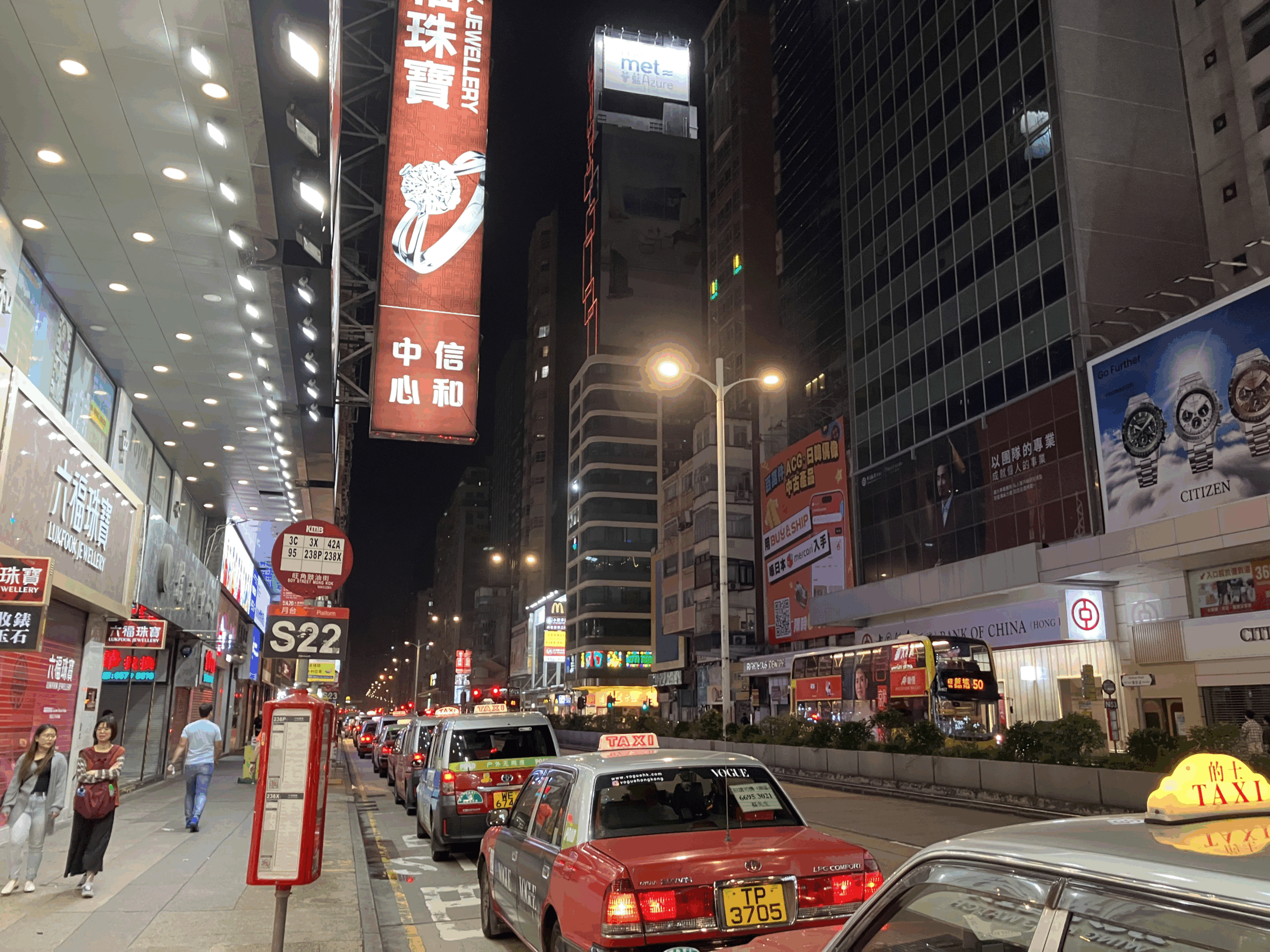 香港 旺角 Nathan Rd 夜 アジア